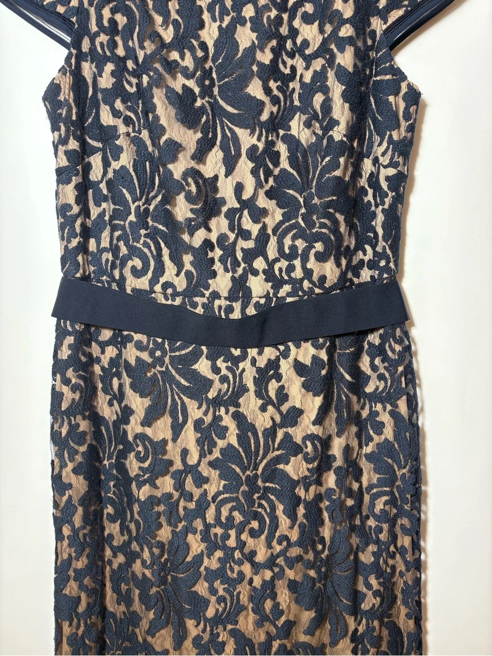 Tadashi Shoji Maxi Dress Women’s 16 Blue Gown Lace Mermaid Evening Victorian - Picture 7 of 15